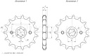 Звезда ведущая 428x15TxΦ17 BSE MX Z1 PH 125 ZS161FMJ ZS166FMM ZS169FMM ZS172FMM ZS174MN