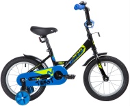 Велосипед NOVATRACK 14" TWIST черный, тормоз нож, крылья корот, полная защ.цепи