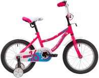 Велосипед NOVATRACK 16" NEPTUNE розовый, тормоз нож, крылья корот, полная защ.цепи