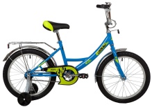 Велосипед NOVATRACK 18" URBAN синий, защита А-тип, тормоз нож., крылья и багажник хром.