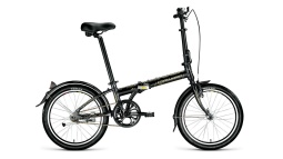 Велосипед Forward ENIGMA 20 1.0 (20" 1 ск. рост. 11") 2021, черный/бежевый, 1BKW1C401002