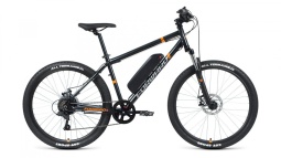 Электровелосипед Forward CYCLONE 26 2.0 disc 250w (26" 7 ск. рост. 19") 2021, серый, 1BKW1E167002