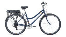 Велосипед Forward OMEGA 28 250w (28" 1 ск.) 2021, темно-синий, 1BKW1E181001