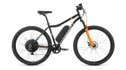 Электровелосипед Forward TSUNAMI 29 2.0 disc 500 W (29" 7 ск. рост.  19") 2021, черный, 1BKW1E197001