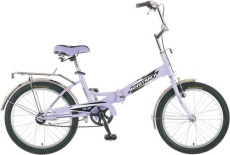 Велосипед NOVATRACK 20" складной, FS30, сиреневый,тормоз 1 руч. и нож.,AL обода,усилен, #085330