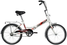 Велосипед NOVATRACK 20" складной, TG30, белый, тормоз нож, двойной обод, сидtymt и руль комфорт