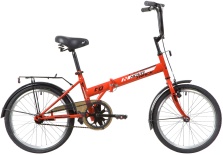 Велосипед NOVATRACK 20" складной, TG30, красный, тормоз 1 руч. и нож.,двойной обод,