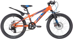 Велосипед NOVATRACK 2021 24" EXTREME оранж, сталь. рама 12", 6 ско., Shimano TZ500/Microshif#145884