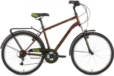 Велосипед STINGER 26" TRAFFIC коричневый, сталь, MICROSHIFT