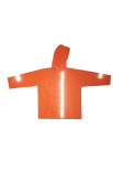 Дождевик ПВХ III-поколения со светоотражателями, ярко-оранжевый