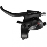 Шифтер Shimano Tourney, TX800, лев., 3ск, тр. 1800мм, цв. черн.