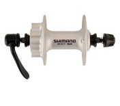 Втулка передняя Shimano M475, 36 отв, 6-болт, QR, серебро