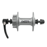 Втулка передняя Shimano Deore, M525A, 36 отв, QR, 6-болт, серебро