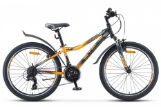 Велосипед STELS Navigator-410 V 24" 21-sp V010 12" Чёрный/жёлтый (LU091557)