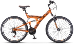 Велосипед STELS Focus V 26" 18-sp V030 18" Оранжевый/чёрный (LU086305)