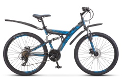 Велосипед STELS Focus MD 26" 21-sp V010 18" Чёрный/зелёный (LU088523)