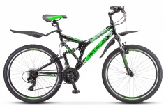 Велосипед STELS Challenger V 26" Z010 20" Чёрный/зелёный (LU093654)