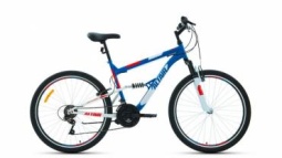 Велосипед ALTAIR MTB FS 26 1.0 (26" 18 ск. рост 16") 2021, синий/красный