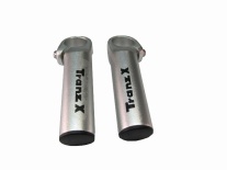 Рога TranzX JD-893 на руль алюм.круг.профиль,сереб