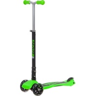 Детский самокат-кикборд Novatrack RainBow Start Folding, складной, свет.колеса PU, зеленый