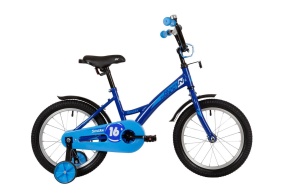 Велосипед NOVATRACK 16" STRIKE синий, тормоз нож, крылья корот, полная защита цепи