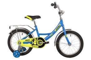 Велосипед NOVATRACK 16" URBAN синий, полная защита цепи, тормоз нож., крылья и багажник хром.