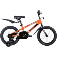 Велосипед NOVATRACK 16" JUSTER оранжевый, тормоз нож, пласт крылья, полная защ. цепи