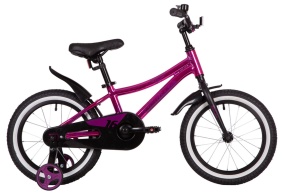 Велосипед NOVATRACK 16" KATRINA алюм., розовый металлик, полная защ.цепи, ножн.тормоз, короткие крыл