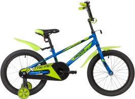 Велосипед NOVATRACK 18", EXTREME, синий, полная защита цепи,  тормоз нож, короткие крылья, нет багаж