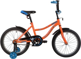 Велосипед NOVATRACK 18" NEPTUNE оранж., тормоз нож, крылья корот, защита А-тип