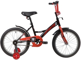 Велосипед NOVATRACK 18" STRIKE красный, тормоз нож, крылья корот, защита А-тип #153753