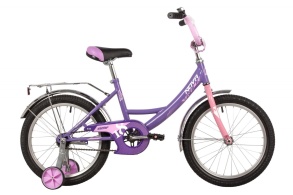 Велосипед NOVATRACK 18" VECTOR фиолетовый, защита А-тип, тормоз нож., крылья и багажник хром.