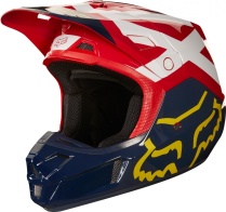 Мотошлем Fox V2 Preme Helmet Navy/Red S 55-56cm (19528-248-S)