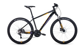 Велосипед Forward APACHE 27,5 3.0 disc черный / оранжевый 27,5" 19"