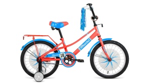 Велосипед Forward AZURE 20 (20" 1 ск. рост 10.5") 2021, коралловый/голубой, 1BKW1C101002
