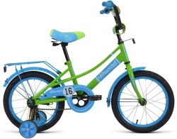 Велосипед Forward AZURE 20 (20" 1 ск. рост. 10.5") 2021, зеленый/голубой, 1BKW1C101003