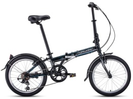 Велосипед Forward ENIGMA 20 2.0 (20" 7 ск. рост. 11") 2021, черный/белый, 1BKW1C407002