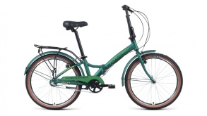 Велосипед Forward ENIGMA 24 3.0 (24" 3 ск. рост. 14") 2021, зеленый матовый/желтый, 1BKW1C443004