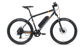 Велосипед Forward CYCLONE PLUS 26 2.0 disc 500w 2021, темно-синий