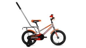 Велосипед FORWARD METEOR 14 (14" 1 ск.) 2021, серый/оранжевый, 1BKW1K1B1024