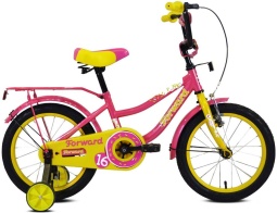 Велосипед Forward FUNKY 16 (16" 1 ск.) 2021, фиолетовый/желтый, 1BKW1K1C1036