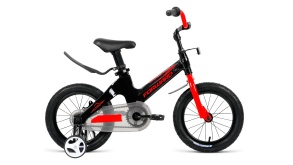 Велосипед Forward COSMO 14 (14" 1 ск.) 2021, черный/красный, 1BKW1K7B1007