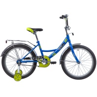 Велосипед NOVATRACK 20" URBAN, синий, защита А-тип, тормоз нож., крылья и багажник хром.#133946