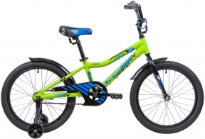 Велосипед NOVATRACK 20" CRON, зеленый, алюм.рама, тормоз нож, короткие крылья, нет багажника 134079