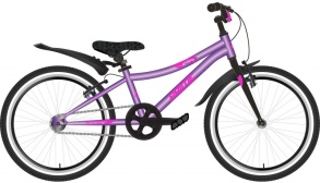 Велосипед NOVATRACK 20" PRIME алюм., фиолет.металлик, тормоз V-brake, короткие крылья 140667