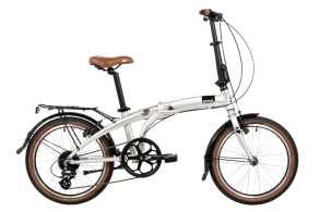 Женский велосипед NOVATRACK 20" TOWN складной, алюм., серебр., 8 скор., RDM310/TS71/HG20,  V-brake