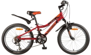 Велосипед NOVATRACK 20" ACTION, красный, алюм, 12-скор, TZ30/TY21/TS50-6/SG-6SI #117067