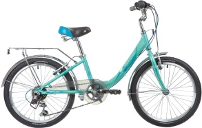 Велосипед NOVATRACK 20" ANCONA, зелёный, алюм., 6-скор, TY21/RS35/SG-6SI, V-brake