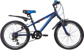 Велосипед NOVATRACK 20" LUMEN, синий, алюм., 6-скор, TY21/TS38/SG-6SI, V-brake#134013