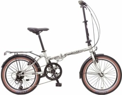 Велосипед NOVATRACK 20" складной, AURORA, серебристый, Shimano 6 speed, TY21/RS35/SG-6SI #119946